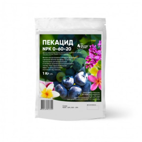 Пекацид (0-60-20) - добриво, Organic Planet 1 кг