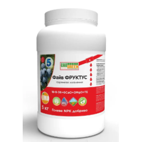 Гель ГроГрін Файв Фруктус NPK 18-9-36+6CaO+3MgO+TE /GroGreen Five Fructus