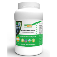 Гель ГроГрін Файв Мульті NPK 20-20-20+6CaO+3MgO+TE /GroGreen Five Multi 1 кг