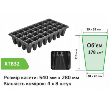 Касети Агрін Голландський стандарт 32ХТВ, Agreen