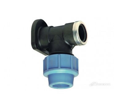 Коліно компресійне настінне з внутрішньою різьбою Unidelta