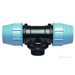 Тройник компрессионный с наружной резьбой Unidelta Тройник компрессионный с наружной резьбой Unidelta