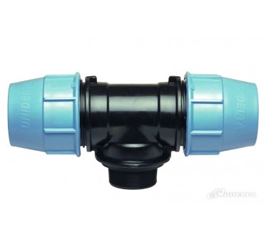 Трійник компресійний з зовнішньою різьбою Unidelta