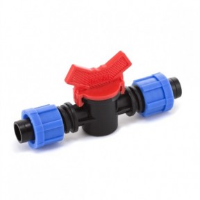 Кран проходной для капельной ленты Presto-PS (LV-0117)