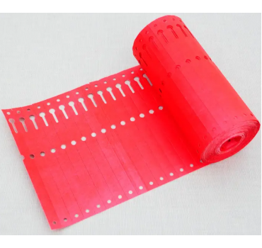 Етикетки TYVEK кольорові (червоні) 1,27 х 22 см, 1000 шт, Німеччина