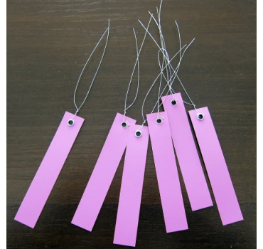 Етикетки на дроті рожеві 2,0 х 10 см, 250 шт, Німеччина