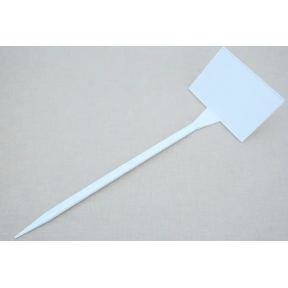 Табличка для рослин на ніжці АММА №6 біла 15,5 см x 10,5 см, ніжка 45 см, Польща Табличка для рослин на ніжці АММА №6 біла 15,5 см x 10,5 см, ніжка 45 см, Польща