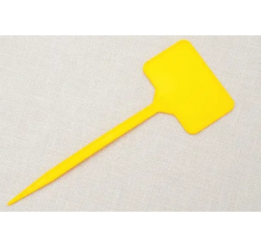 Табличка для рослин на ніжці АММА №3 жовта 5 см x 3 см, ніжка 10 см