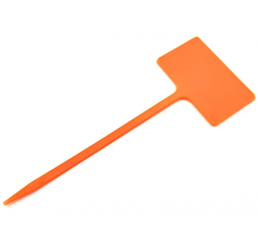 Табличка для рослин на ніжці АММА №3 помаранчева 5 см x 3 см, ніжка 10 см