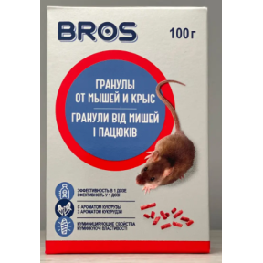 Гранули від мишей і пацюків, 100г, BROS | БРОС