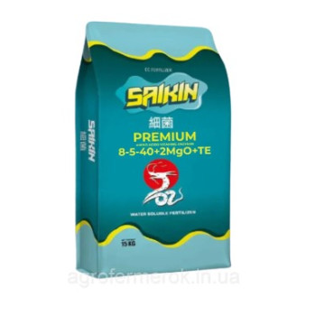 Мінеральне добриво Сайкін Преміум Saikin Premium 8-5-40+ТE+EAV (15 кг) Туречина Мінеральне добриво Сайкін Преміум Saikin Premium 8-5-40+ТE+EAV (15 кг) Туречина