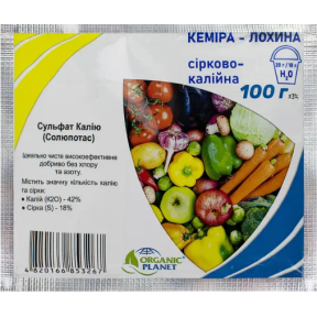 Сульфат Калію, 42%К-18%S, 100г, (Солюплтас)Кеміра